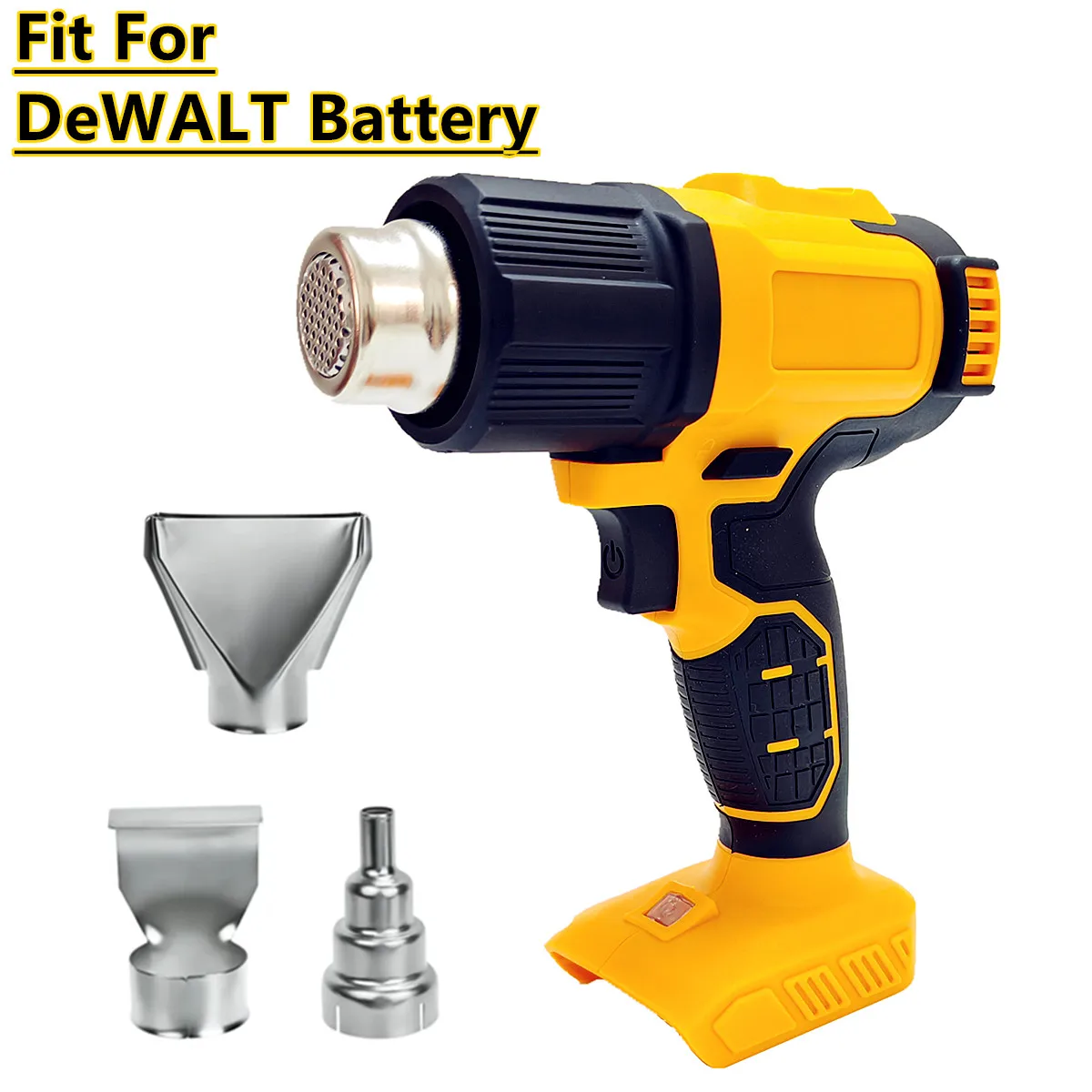 Fit For Dewalt 20V Battery Cordless Heat Gun with 3 Nozzle 550℃ 300W Shrink Wrapping Hot Air Gun Power Tools