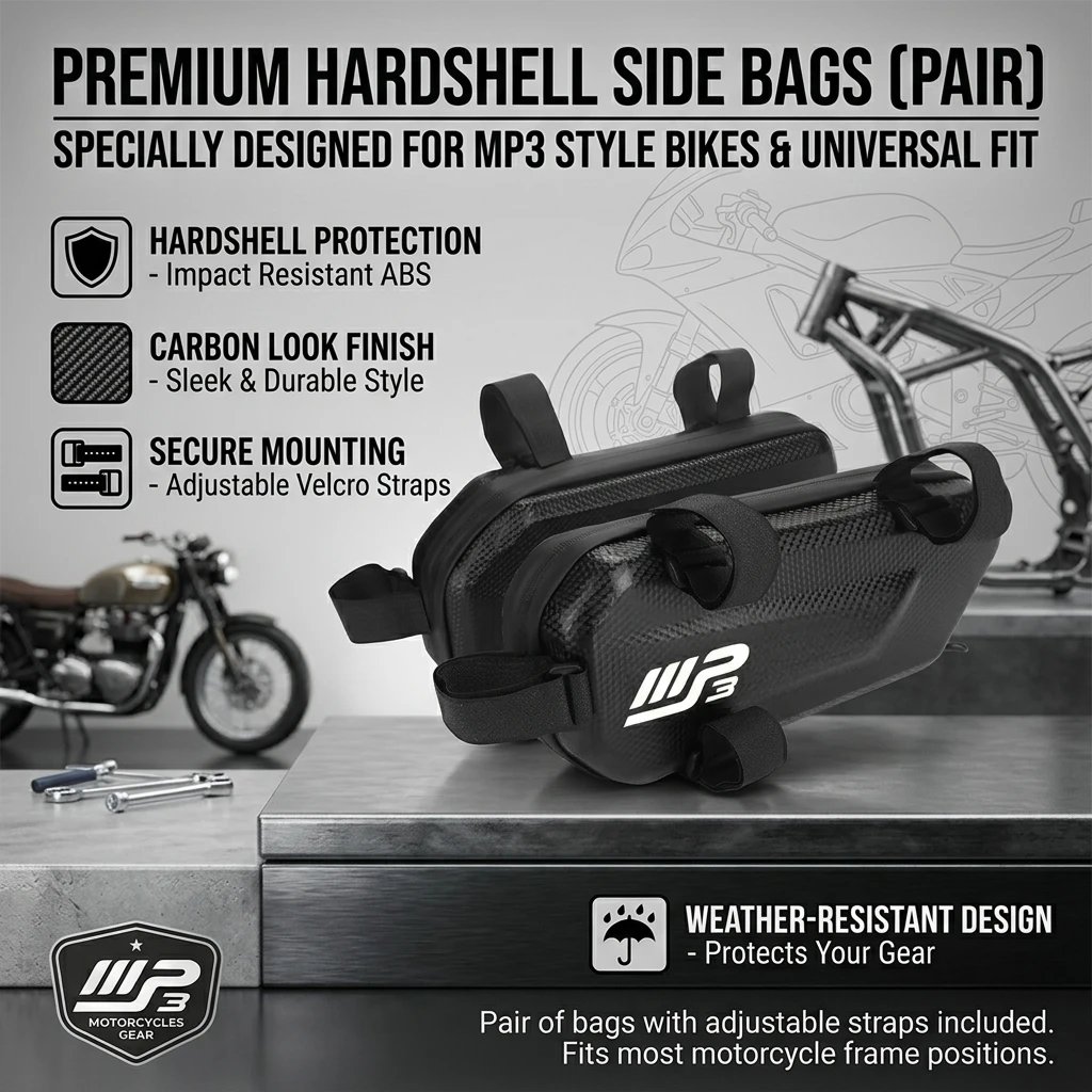 360° Waterproof Protection Hard Shell 3L Motorcycle Gear Bag With LOGO For Piag gio MP3 Scooter MP3300 MP3500 HPE Sport Custom