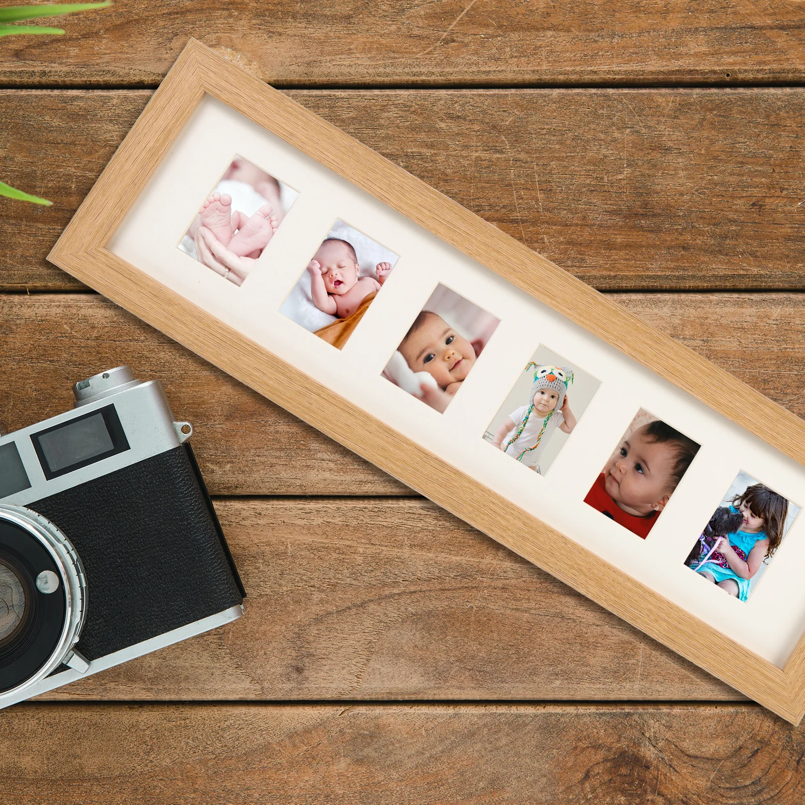 

Деревянная детская фоторамка, держатель для фотографий новорожденных, декоративная подставка для фотографий на первый год для спальни, держатель для фотографий новорожденных