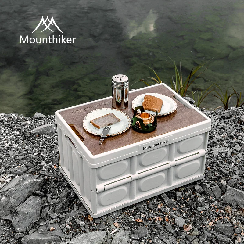 

Mountainhiker Outdoor Storage Box Foldable Wild Camping Finishing Box Car PP Composite Table Board Trunk Home Storage Box