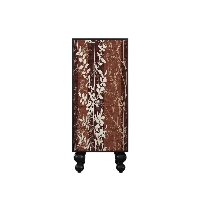 

Шкаф для хранения из массива дерева в стиле ретро, многофункциональный шкафчик для гостиной, дивана, телевизора, прикроватный комод