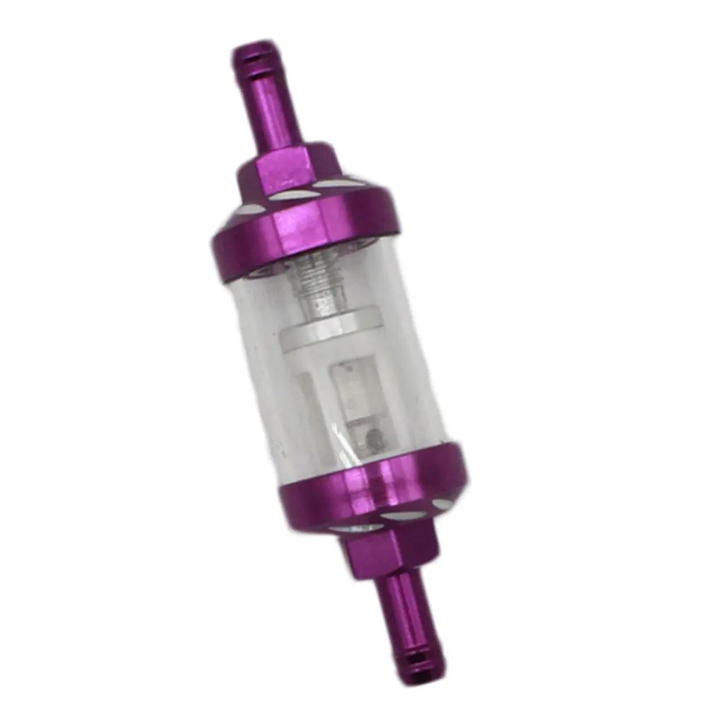 CNC Universal Scooter Dirt Pit Bike Go Kart 8mm 5/16'' Gas Fuel Filter Purple