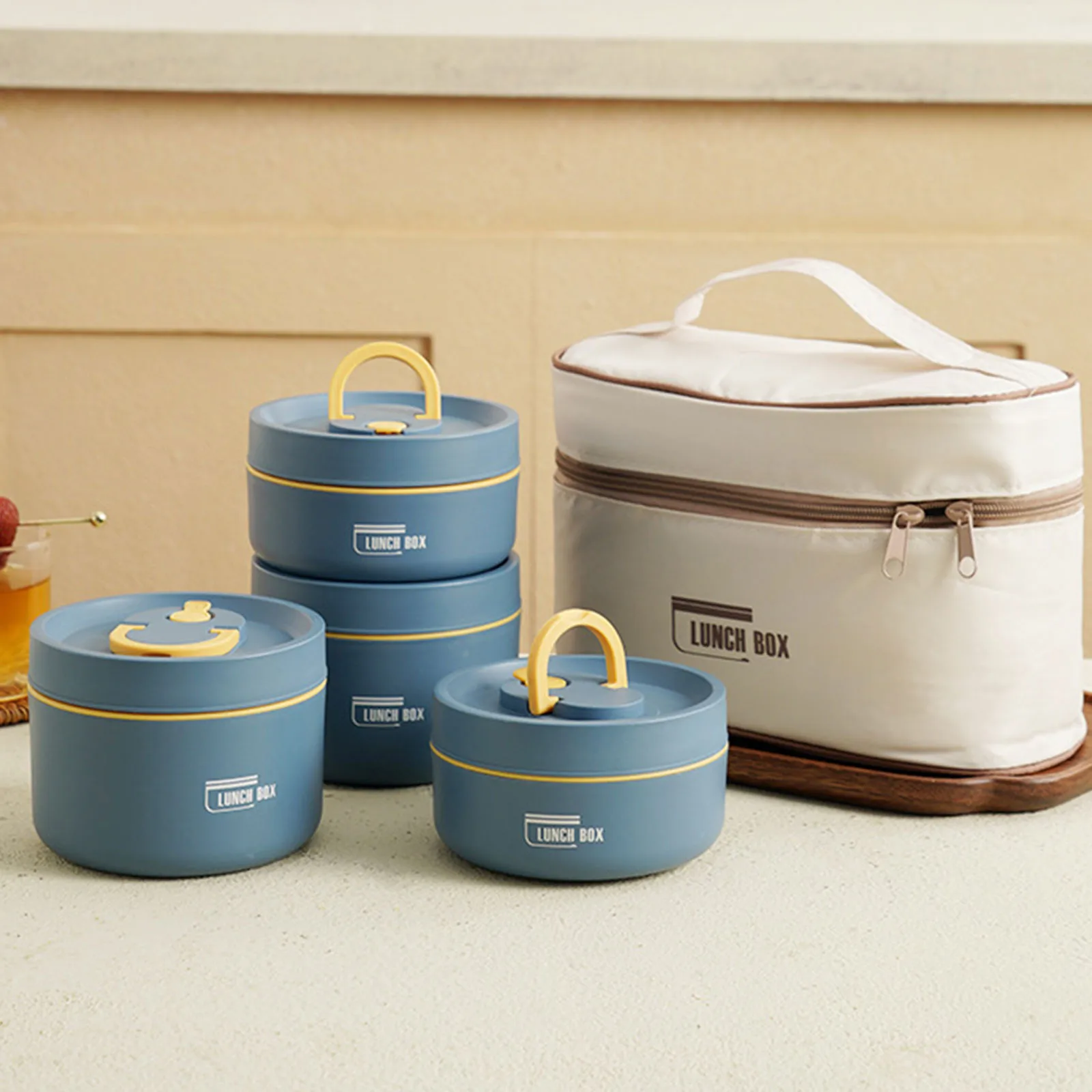 Thermal Lunch Box Stainless Steel Insulated Bento Box Portable Lunch Container Stackable Leakproof  Food Container - view 5