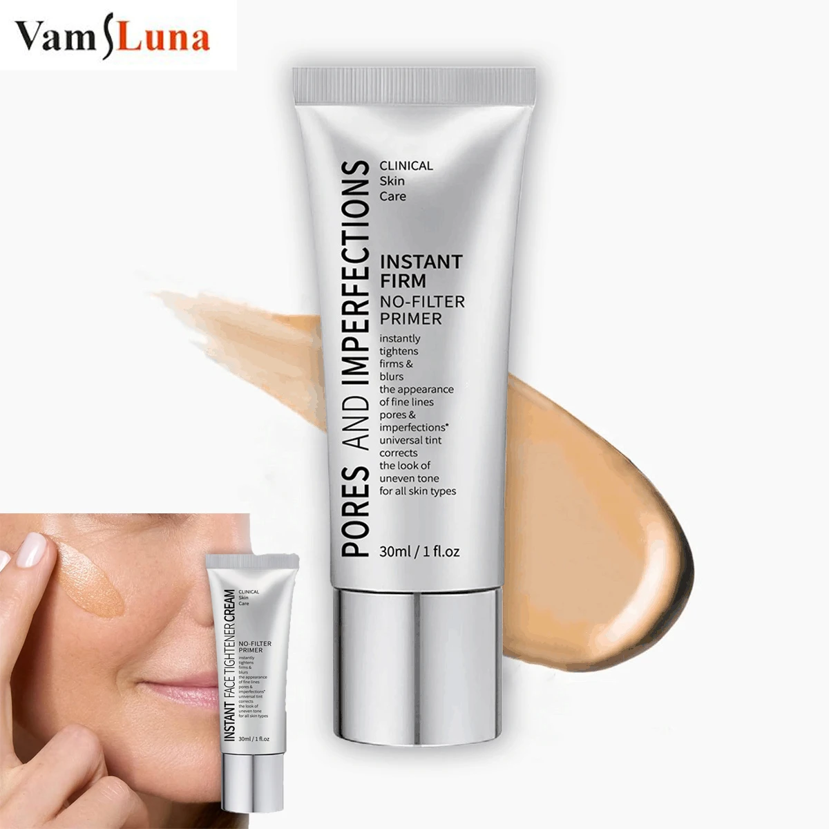 

Facial Fast-Acting Firming Cream Skin Tightened Natural Beauty Skin Brighten The Skin Color Primer Isolation Light Moisturizing
