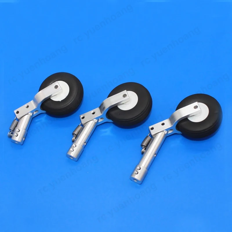 Train d'atterrissage à genoux en métal absorbant les chocs, roue avant et arrière, diamètre 3/4mm, trou d'arbre pour modèle d'échelle à axe fixe RC, 1 pièce
