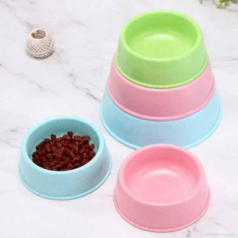 Pet Dog Food Bowl Cat Water Feeding Bowl Durable Thicken Plastic Wheat Stalk Feeder Bowls for Small Medium Dogs Puppy Products