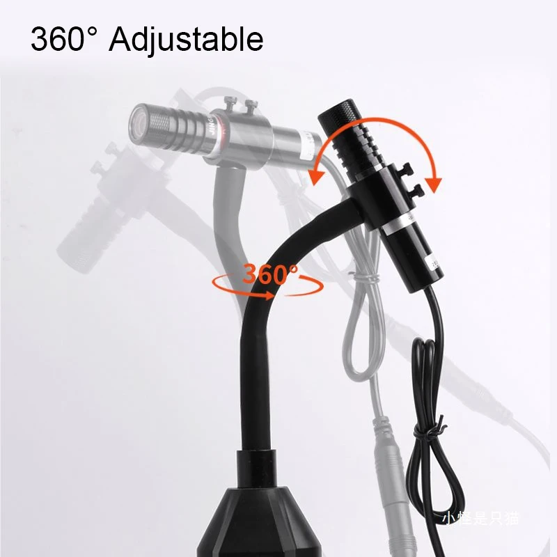 Localisateur d'alignement de module laser vert de ligne de mise au point industrielle 532nm 200mW avec 360 °   Régler le support de chargement USB