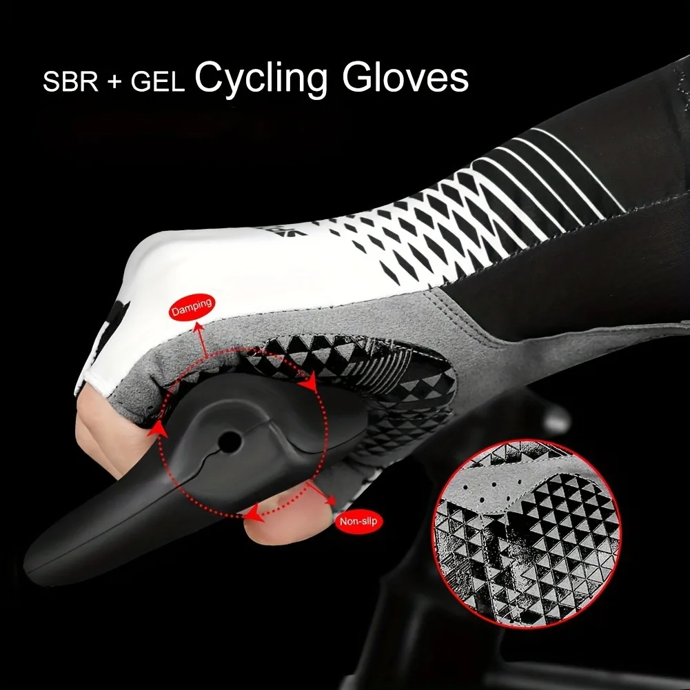 

Cycling Gloves-Breathable Bike Gloves,Half Finger Padded Sport Anti-Slip Biking,Shock-Absorbing MTB Bicycle Gloves for Men Women