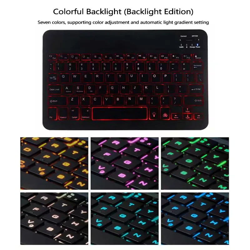 Caso de teclado retroiluminado colorido para Lenovo Tab, 11 "Cover, magnético, destacável, Bluetooth, M11