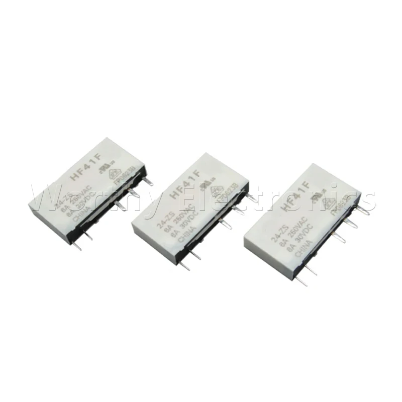 

Free shipping 10pcs/lot relay 24VDC 6A 5PIN HF41F-24-ZS