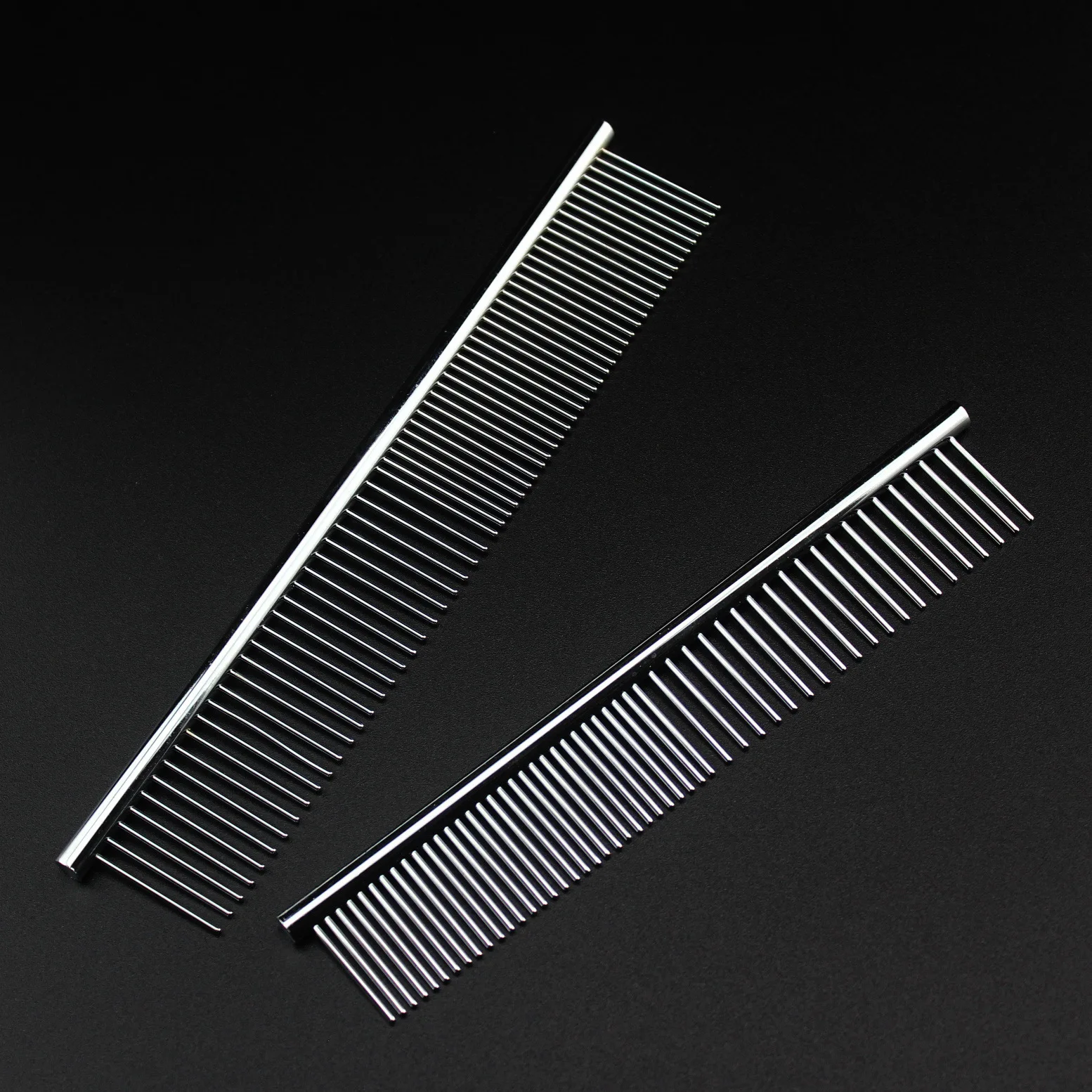 Stainless Steel Pet Grooming Comb Dog Comb Steel Comb Silver Cat Hair Removal Comb Double-sided Comb Pet Supplies Wholesale