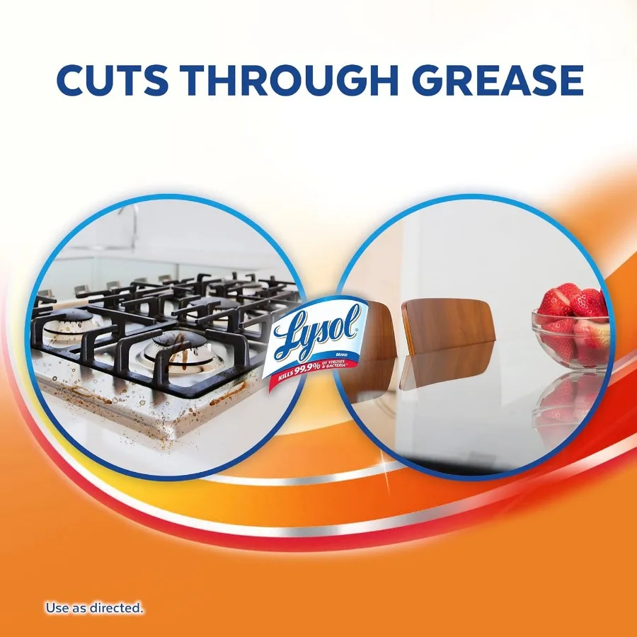 منظف مضاد للبكتيريا لجميع الأغراض - مزيل شحوم الحمضيات للمطبخ والفرن وتنظيف سطح الطاولة وتقطيع الشحوم بسرعة.