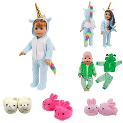 43CM Baby New Born Doll Clothes Cute Suits for 18 Inch American Generation Doll Shoes Accessories