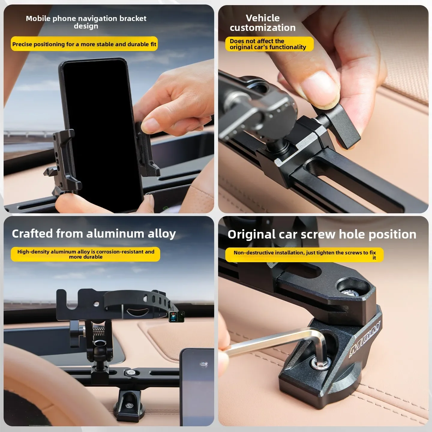 For MHERO M-HERO M817 2025 2026 Central Control Integrated Bracket Multifunction Rail Intercom Car Interior Modified Accessories