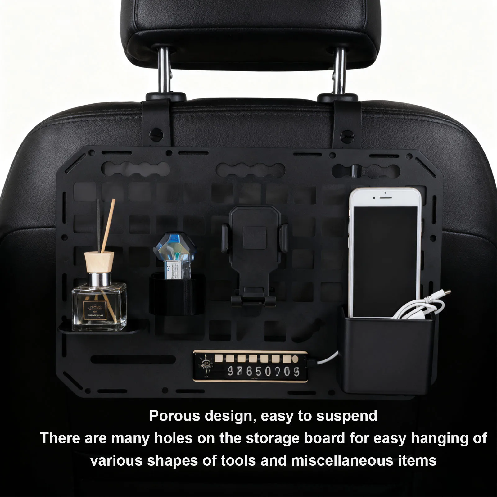 

Truck Bed Molle Panel 17x21.3x0.08in Use with L Rails Cargo Storage Organizer Tools Rack for Sedans SUVs Pickups Trucks RVs