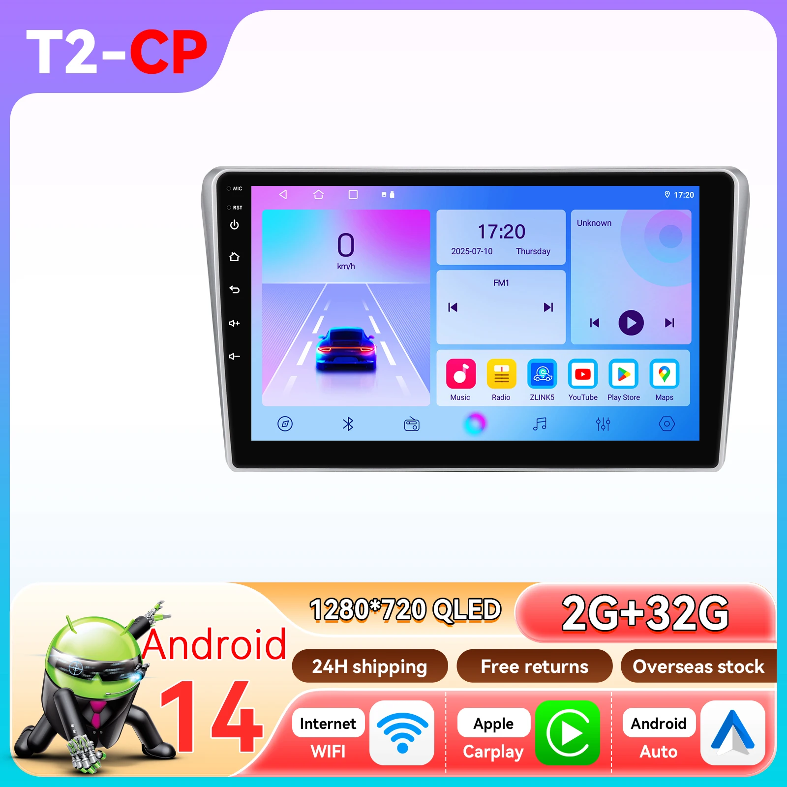 Auto radio Android Auto voor Toyota Avensis T25 2002 - 2008 Carplay Video GPS Navigatie Multimedia Speler 2din 360 Cam Audio 4G Wifi