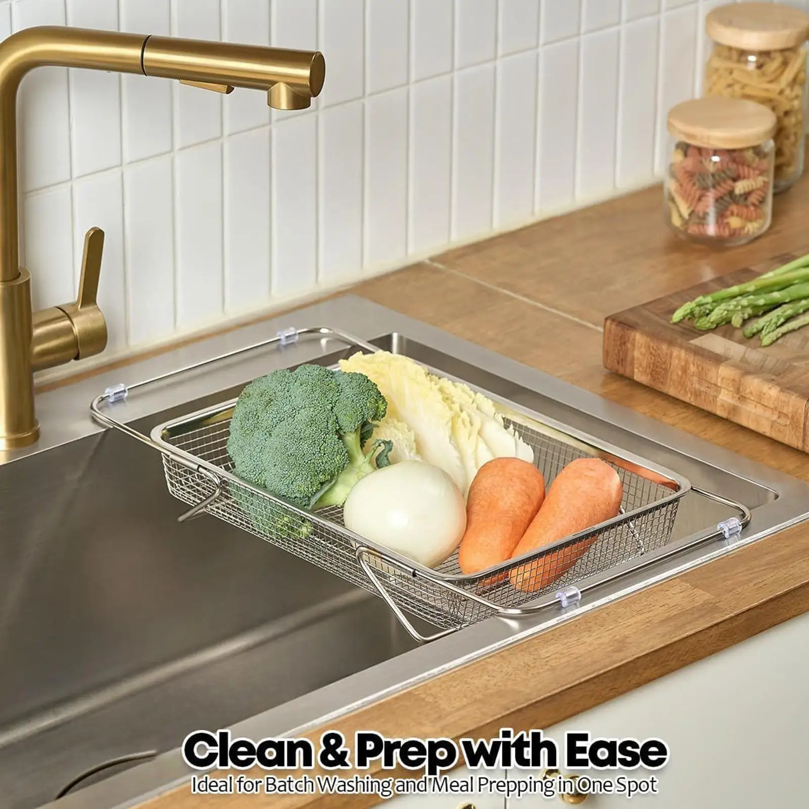 

Drying Rack Over Sink Stainless Steel Storage Extendable Draining Sink Draining Dryer Rack For Bowls Cups Mugs Tableware