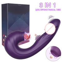 3 in 1 Clitoral Sucking Vibrator Female Sex Toys For Women Clit Clitoris Sucker Tongue Licking Dildo Adults Goods Sexy Toys 18