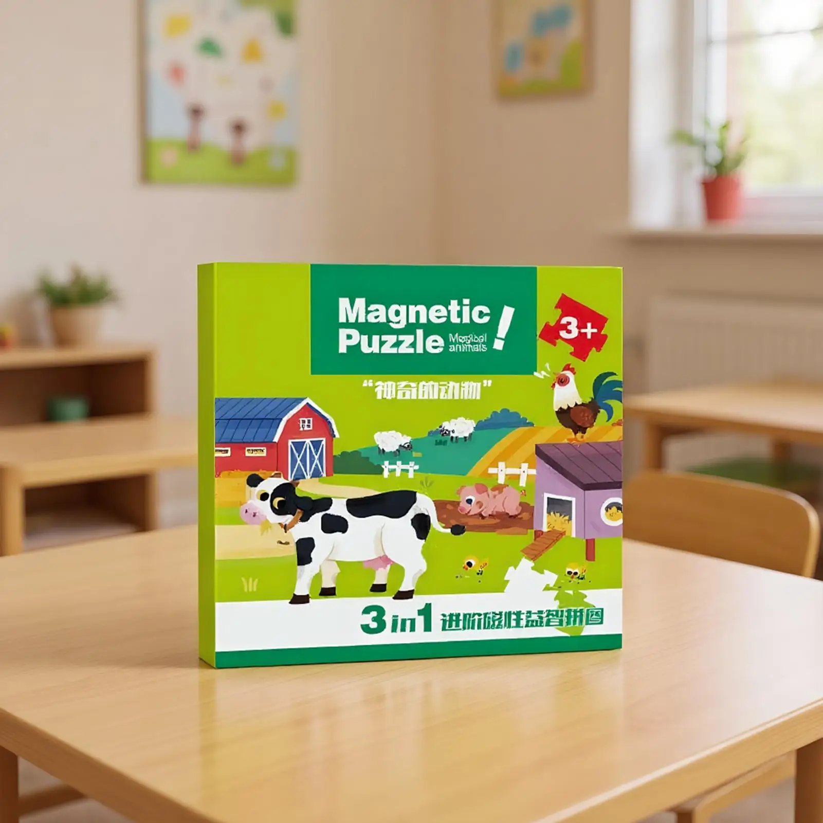 Quebra-cabeça magnético educacional brinquedo de quebra-cabeça magnético portátil pai criança interação brinquedos de viagem atividades de viagem de estrada para