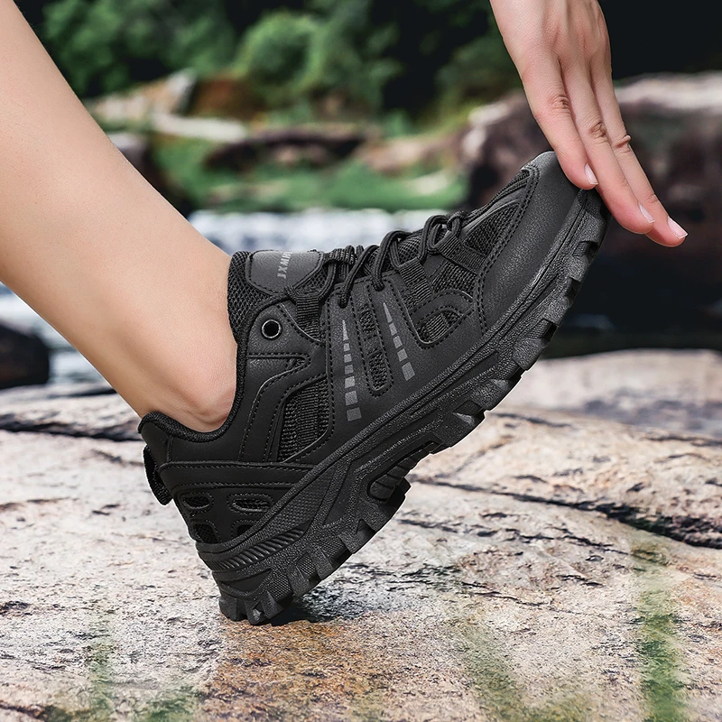 

Casual Sneakers Women Shock-absorbing Lace-up Outdoor Low-top Men Shoes Comfortable Flat Breathable Hiking Shoes Men
