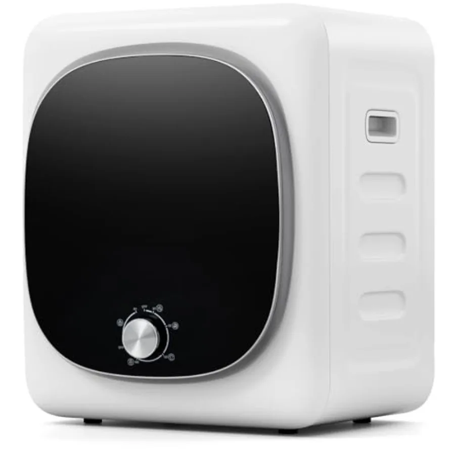 

Portable 1.5 cu.ft Compact Electric Clothes Dryer with Stainless Steel Tub and 800W Motor 5 Drying Modes for Apartment Home Dor