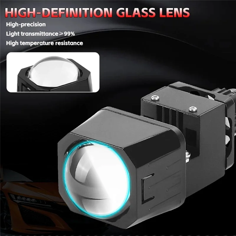 ABTD-Matrix Bi-Led Lens 1.5 Inch High Low  Car Motorcycle LED Headlight Projector Lens 6000K Universal H4 H7 9005 9006 - view 2