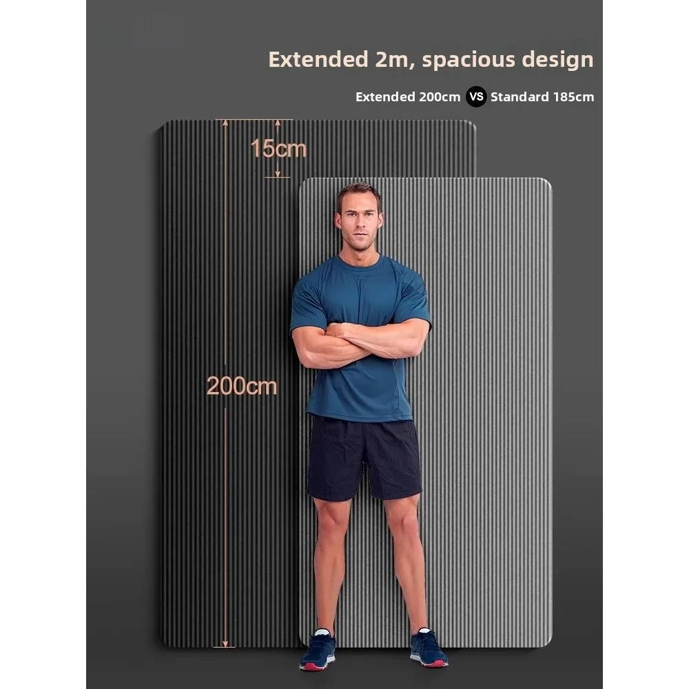 

Thiened коврик для йоги мужской Fitn для домашнего использования противоскользящий o-поглощающий бесшумный широкий коврик для фитнеса для начинающих 20 мм Thi