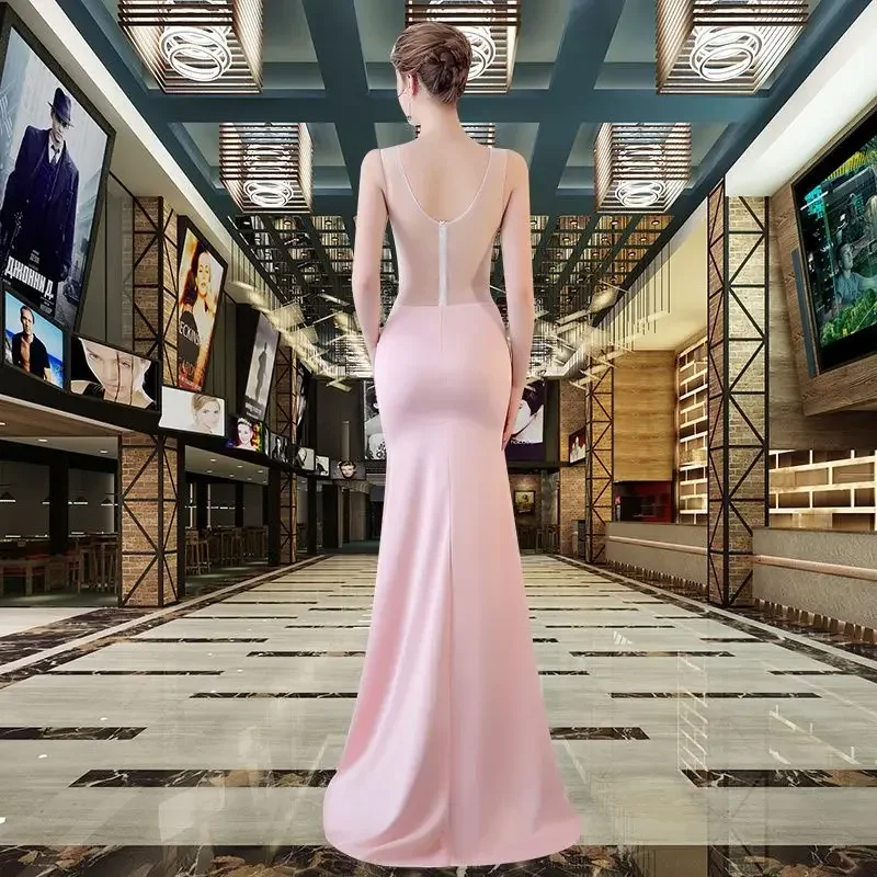 Night Work Clothes New Temperament Slim Sexy KTV Jiali Evening Dress Long Nightclub Annual Meeting Noble Dress Bridesmaid