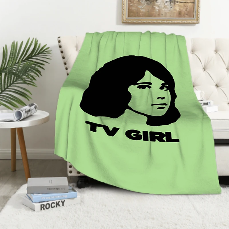 

Tv Girl French Exit Lovers Rock Blankets for Decorative Sofa Blanket Fluffy Microfiber Bedding Custom Cobija Catnap Knee Bed Nap