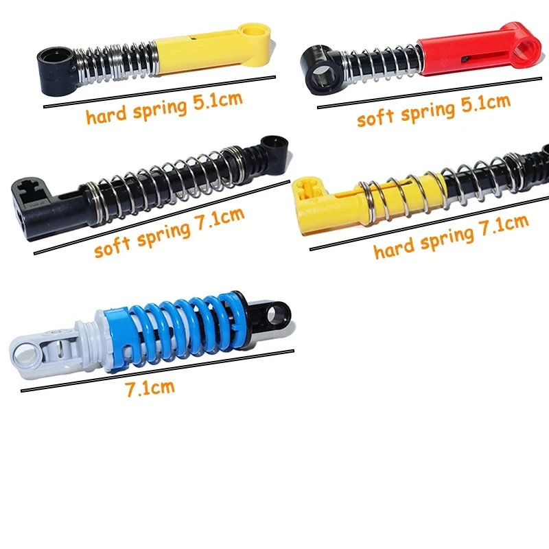 Technical Parts Hard Soft Spring Shock Absorber Building Blocks Compatible 65151 79717c01 95292c01 731c04 731c06 MOC Bricks Toys