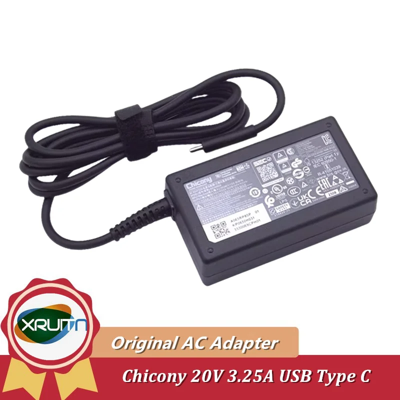 

Original For MSI Summit E13FlipEvo A12MT-010FR A20-065N3A Power Supply Chicony 65W 20V 3.25A AC Adapter A20-065N3A USB Type C