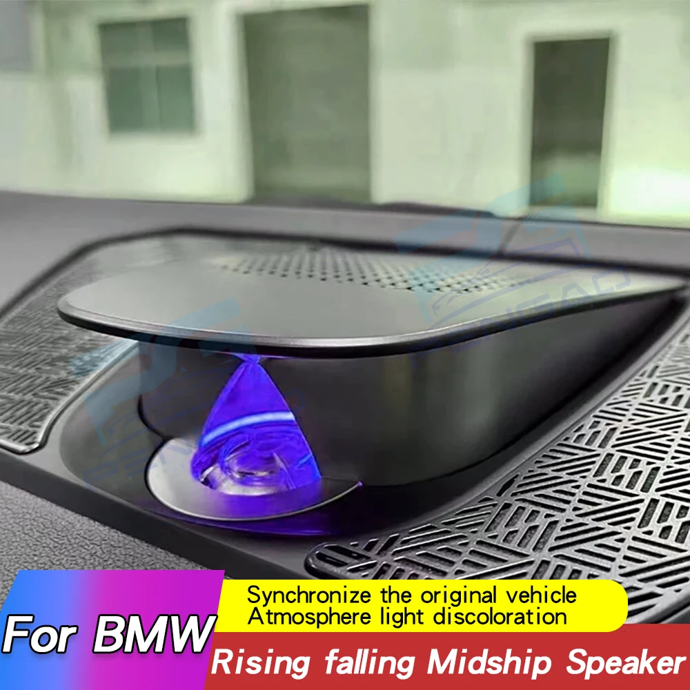 

For BMW 3 4 Series i3 i4 X3 X4 X5 X6 X7 loudspeaker rise and fall Center Mid-high emit light loudspeaker cover plate car refit