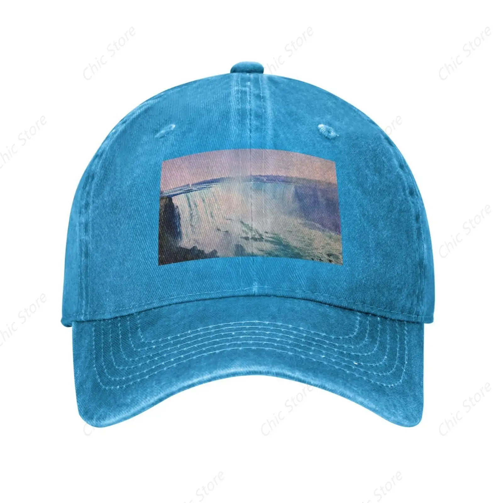 Niagara Falls Printed Classic Wash Denim Baseball Cap Men Women Adjustable Trucker Hats Unisex Ball Dad Sports Caps for Daily