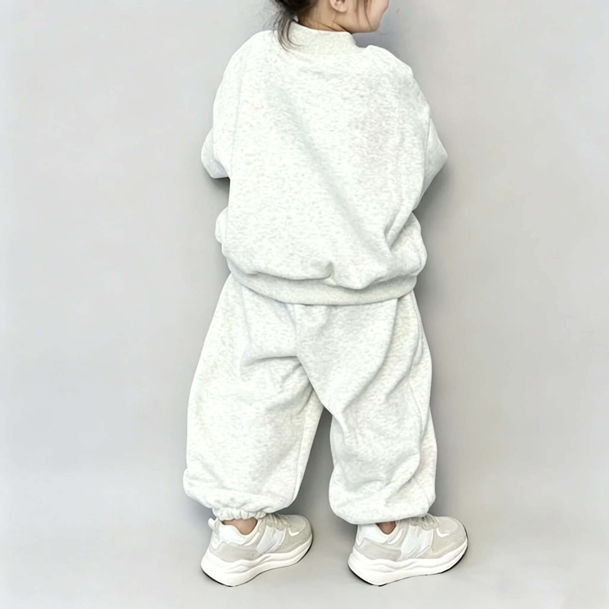 Children Clothing Sweatshirt Sets Autumn Baby Boys Girls Fashion Simple Letter Print Pullover Top+Pants 2PCS Suit Kids Tracksuit
