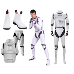 Imperial Cosplay Stormtrooper Costume Jumpsuit Men Disguise Roleplay Outfits Halloween Carnival Party Suit
