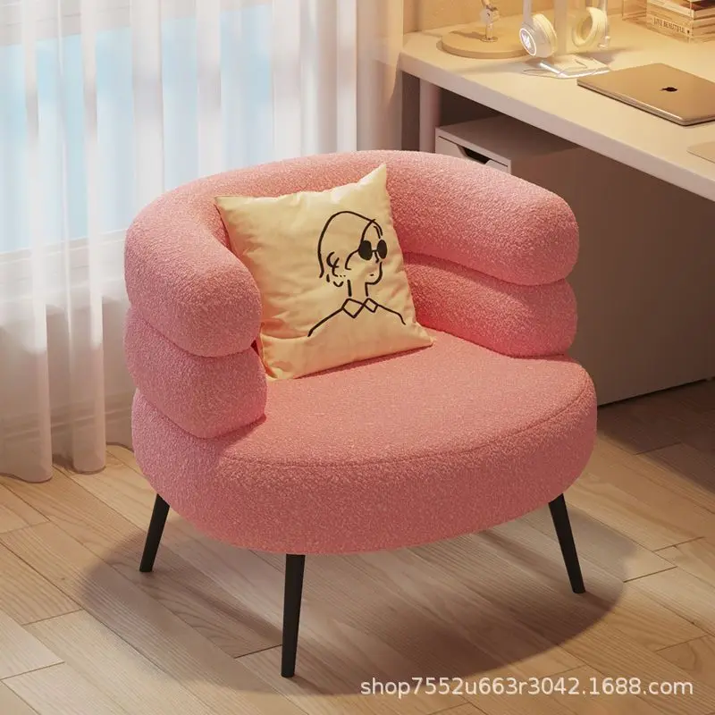 Internet beroemdheid rugleuning bank lamswol luie fauteuil woonkamer slaapkamer garderobe casual make-up stoel dressoir stoel