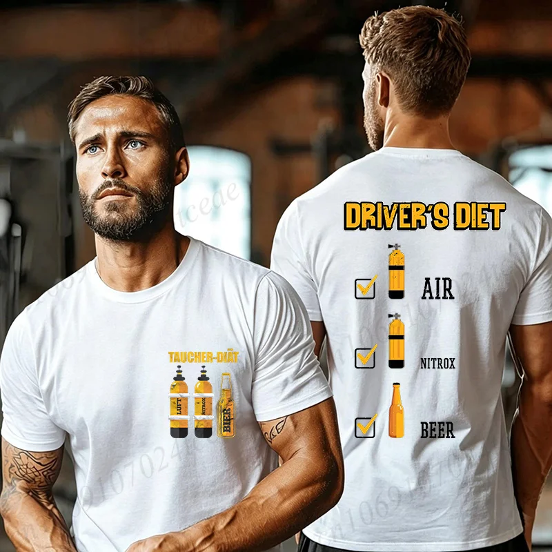 Scuba Diver Men T-shirt Casual Summer T-shirts Diving Print Men's Clothes Ocean T Shirt Tops for Men Women Clothing Diving Gift