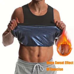 Camiseta de traje de Sauna para hombre, chaleco de compresión de sudor que captura el calor, Top moldeador, entrenador de cintura moldeador versátil para ejercicio en el gimnasio