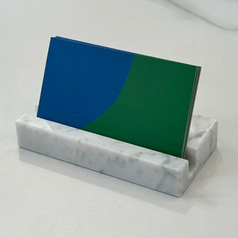 

Marble Business Card Holder Stable Support Thickened Mobile Phone Holder Desktop Elegant Card Stand Organizer Home Decor
