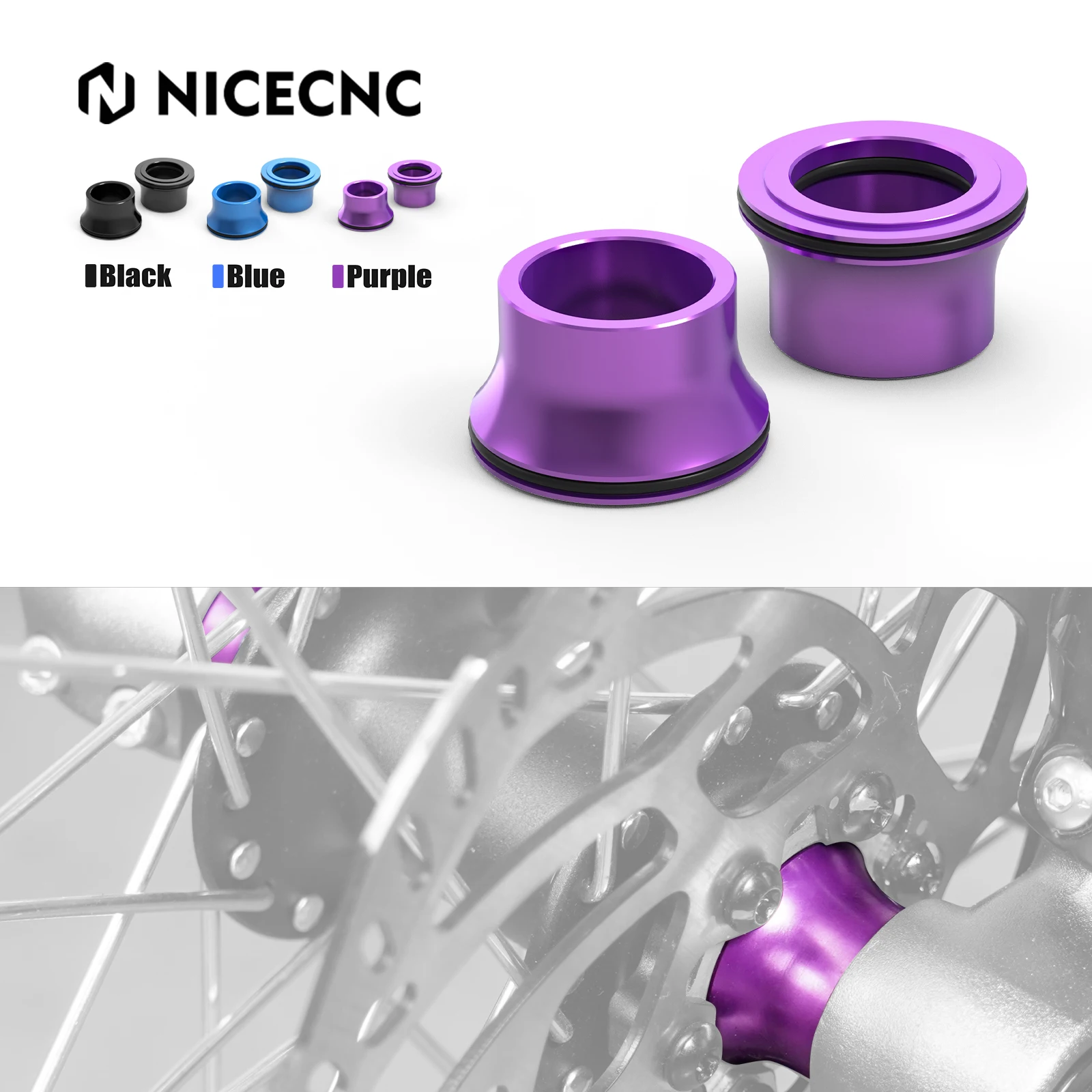 

NICECNC Electric Dirt Bike 31mm Front Wheel Spacers Aluminum For Surron Light Bee X S L1E Segway X160 X260 Surron Electric Bike