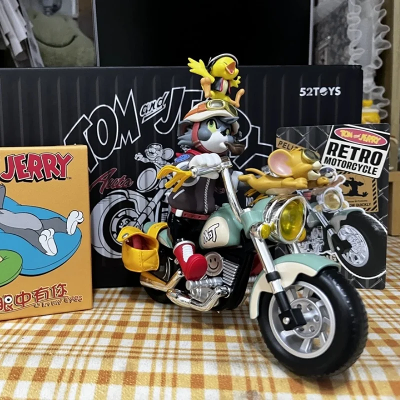 

52 игрушки Том и Джерри Ретро Мотоцикл Микки и друзья Скоростная команда Фигурка автомобиля Модная игрушка Коллекционный орнамент Новогодний подарок