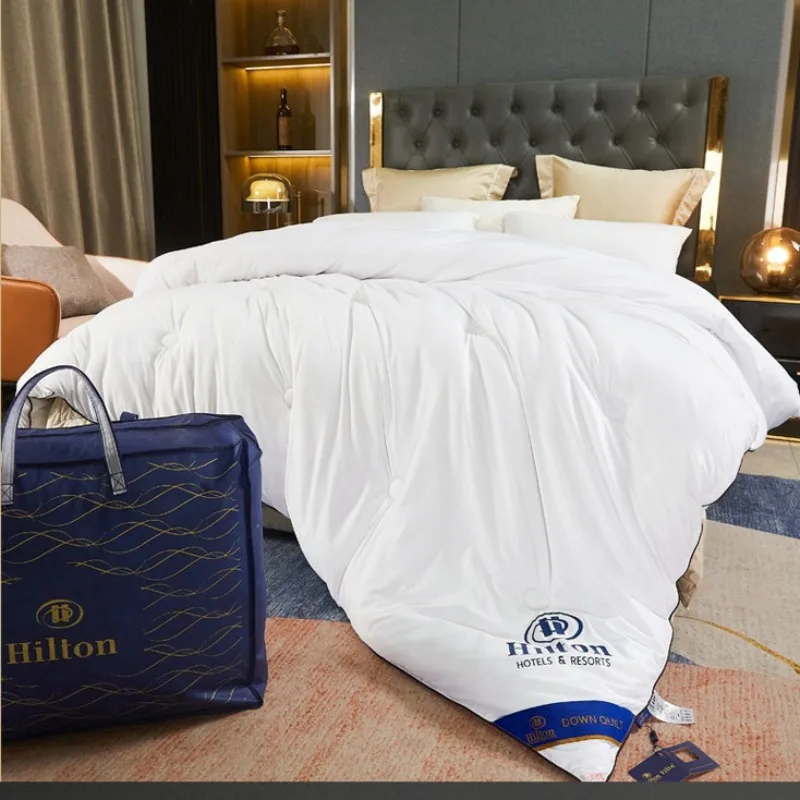 Household Hotel Style Thick Down Alternative Duvet Comforter Soy Protein Fiber Hypoallergenic Breathable All Season Gift Box