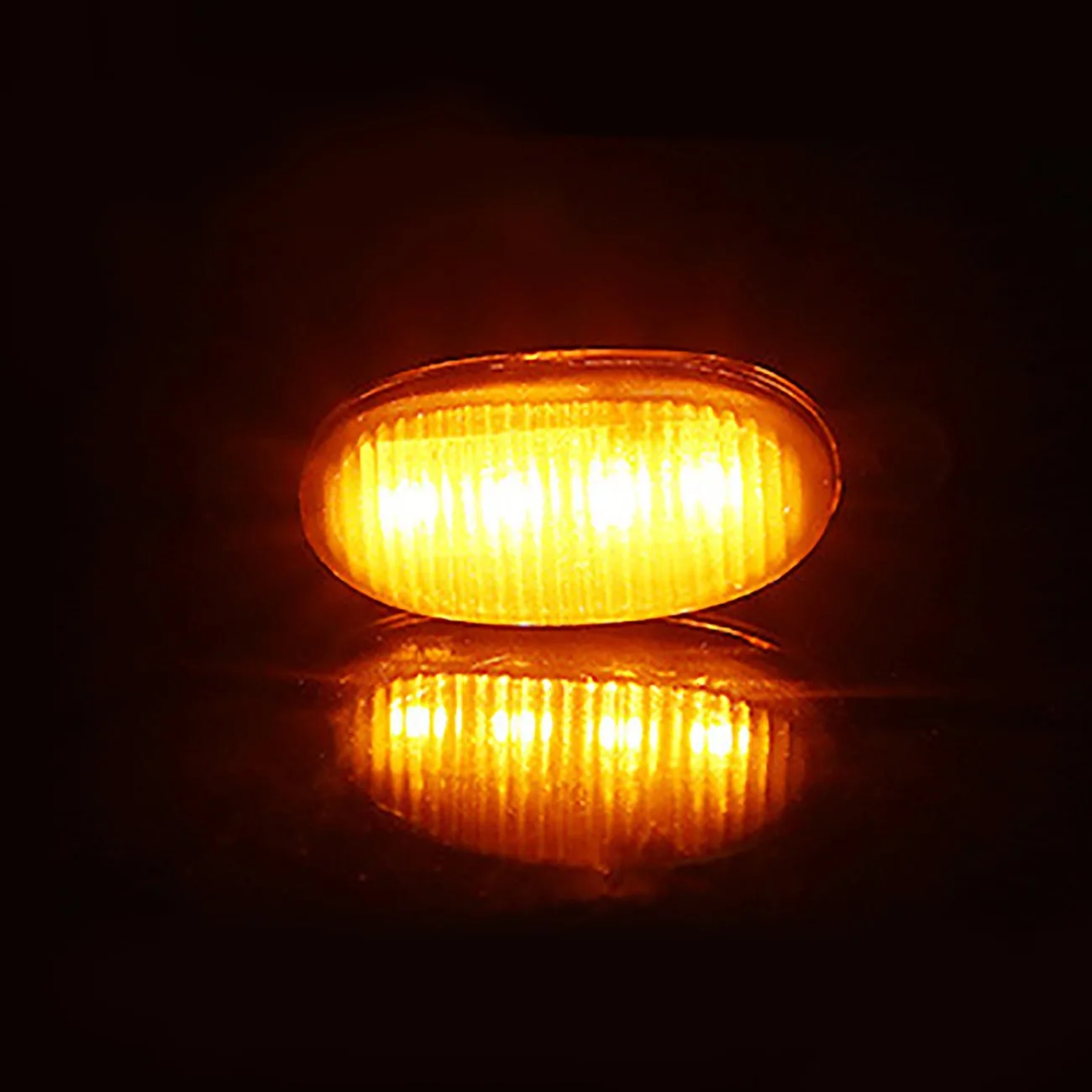 Universal 4Pcs/set Car LED Grille Light Off Road Vehicle Grille Small Yellow Light Grille Raptor Pickup Grille Light ﻿
