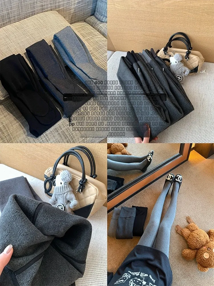 

Теплые вязаные леггинсы LUU Thi с эффектом подтяжки ягодиц, женские зимние утепленные брюки с высокой талией, моделирующие фигуру, базовый слой, повседневные длинные штаны