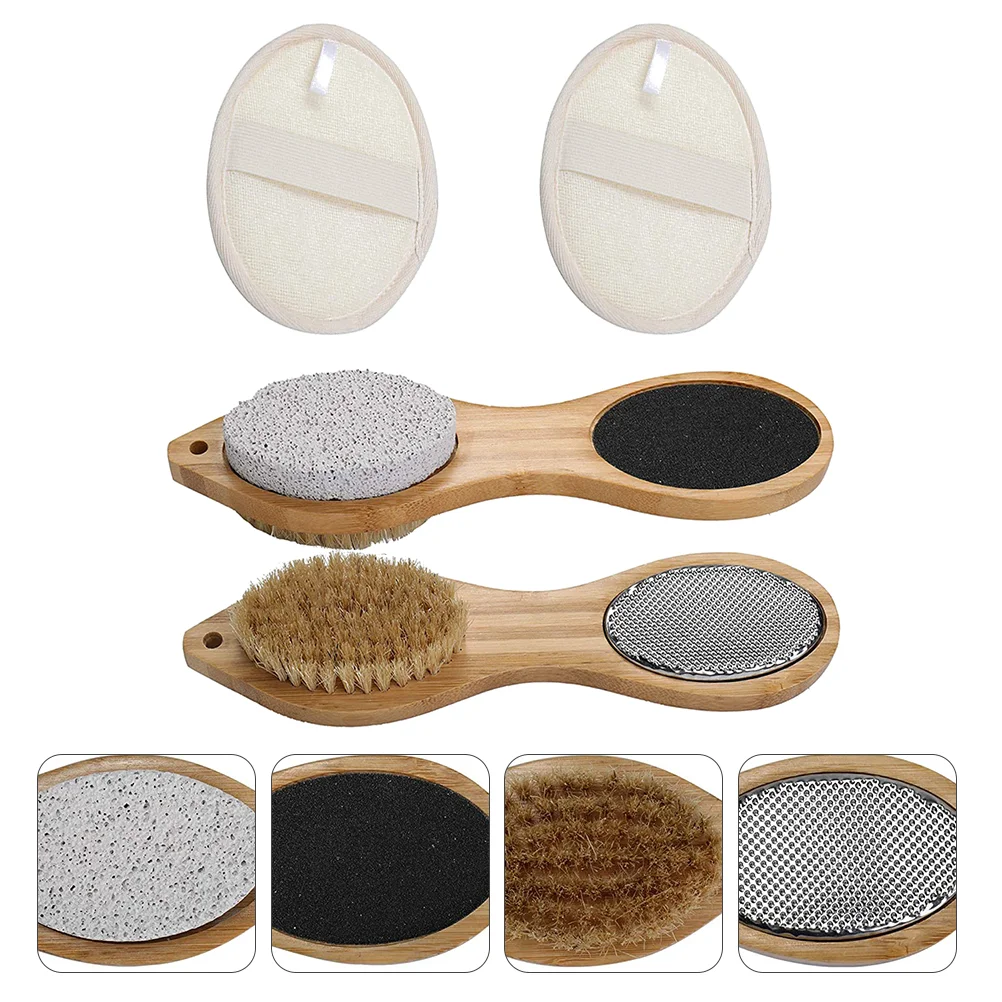 4 in 1 Rubbing Board Foot Massaging Pedicure Care Tools Feet Exfoliating Supplies File Pumice Stone for