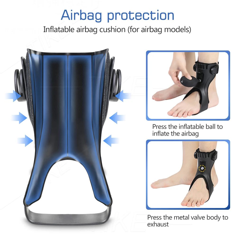 TIKE Adjustable Foot Droop Splint Brace Orthosis Ankle Varus & Valgus Fixed Strips Guard Support Hemiplegia Rehabilitation Shoes