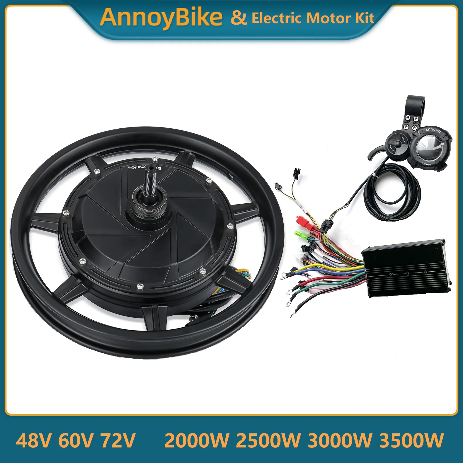 

14" Electric Bicycle Hub Motor Wheel 48V 60V 72V 1500W-3500W 120KM/H For Electric Takeaway Delivery Scooter Parent-child Bicycle