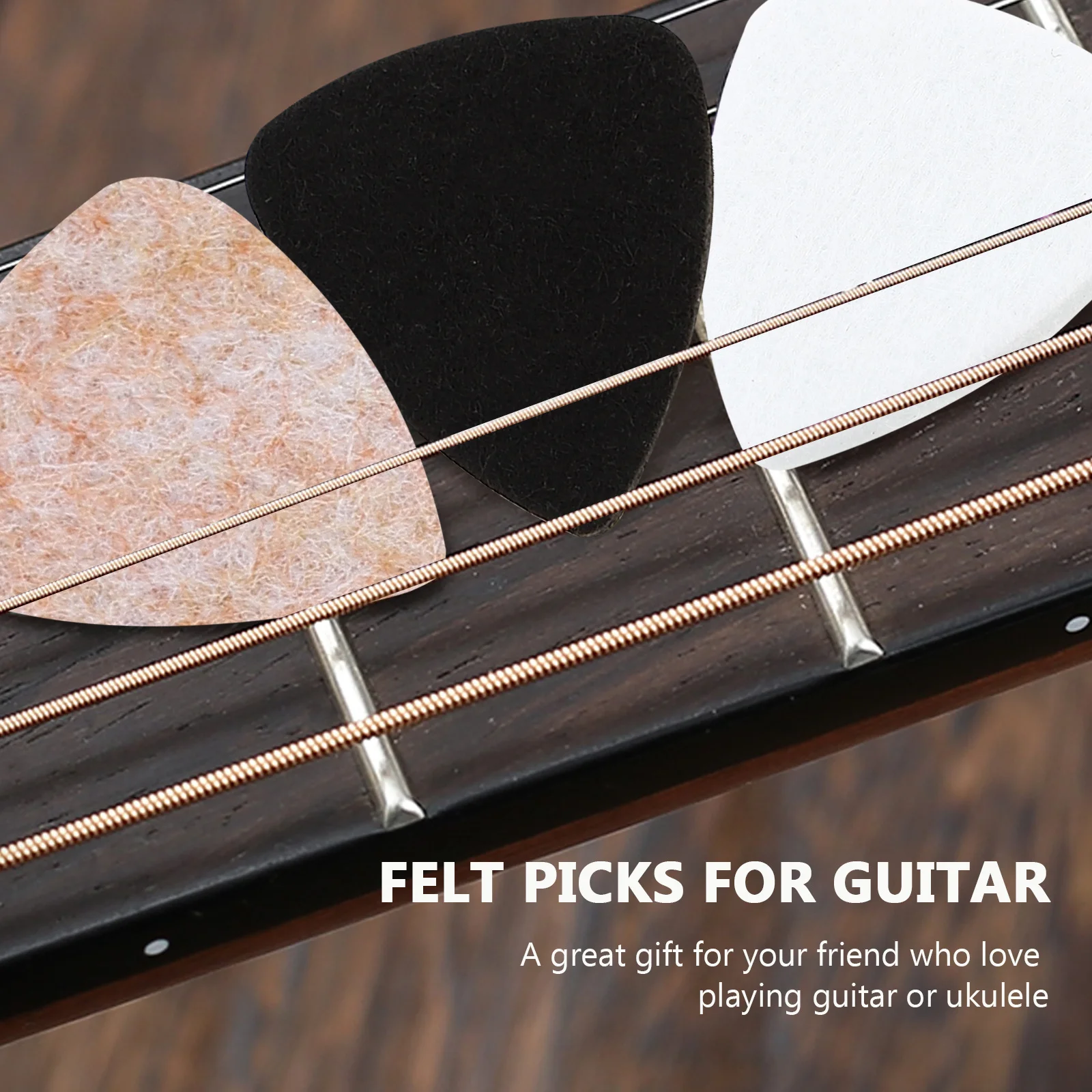 

20Pcs High Quality Felt Plectrums for Guitar Ukulele String Instruments Sturdy Practical Design Easy to Use and Clean
