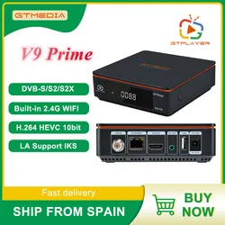 GTMEDIA V9 Prime Satellite TV Receiver  DVB S2/S2X HD 1080P TV Signal Receiver CA Card  Decoder upgraded version of V9 Super V8X