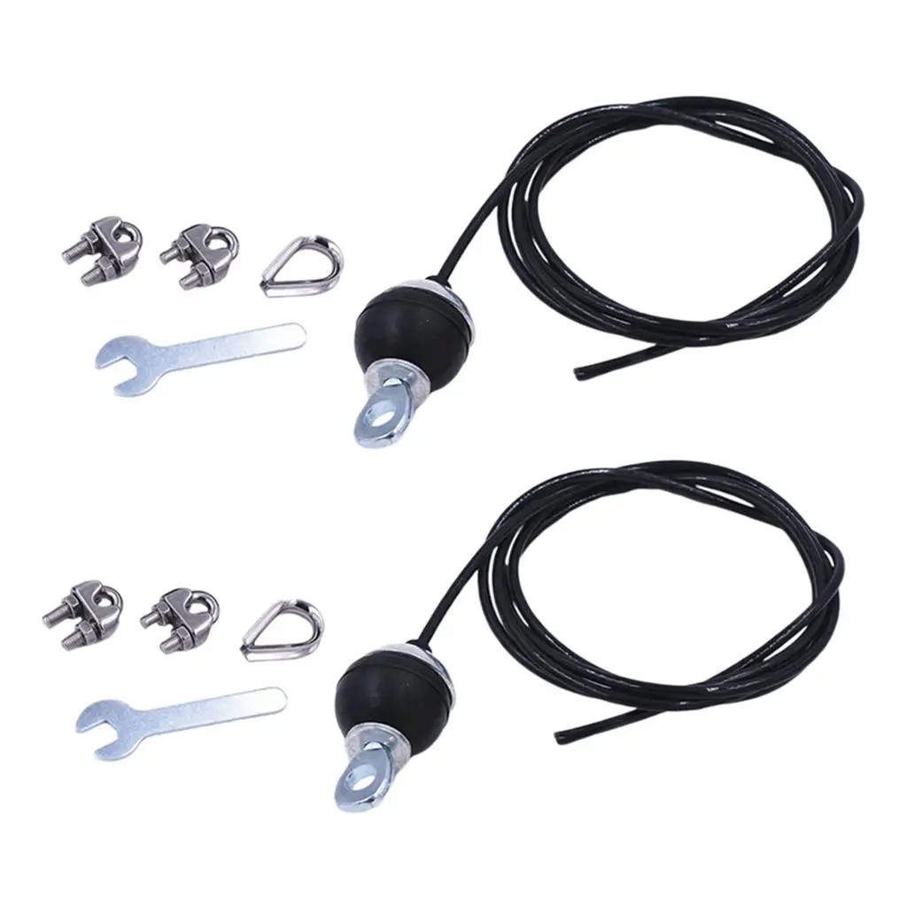 2 Pieces 5mm 2m Steel Fitness DIY Pulley Cable Arm Triceps Back Forearm Hand